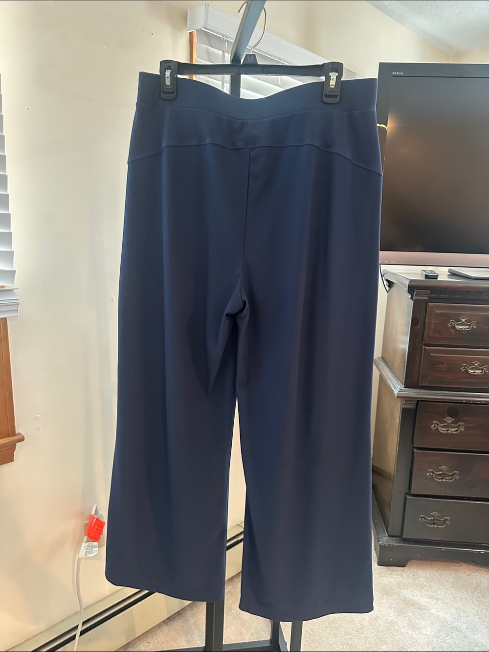 Halara Size Large Petite Navy Wide-Leg Dress Pants - Picture 5 of 5